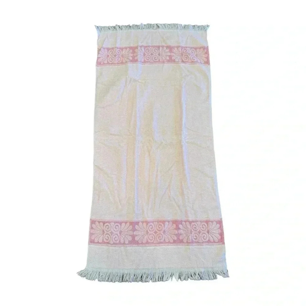 Cannon 1950s-1960s Monticello Pink Bath Towels Set of 6 Vintage Bath Linens - Picture 7 of 8